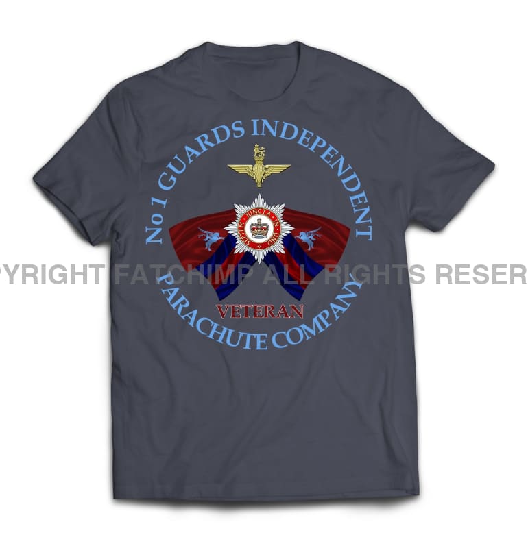 Guards No 1 Independent Parachute Company Printed T-Shirt - Charcoal