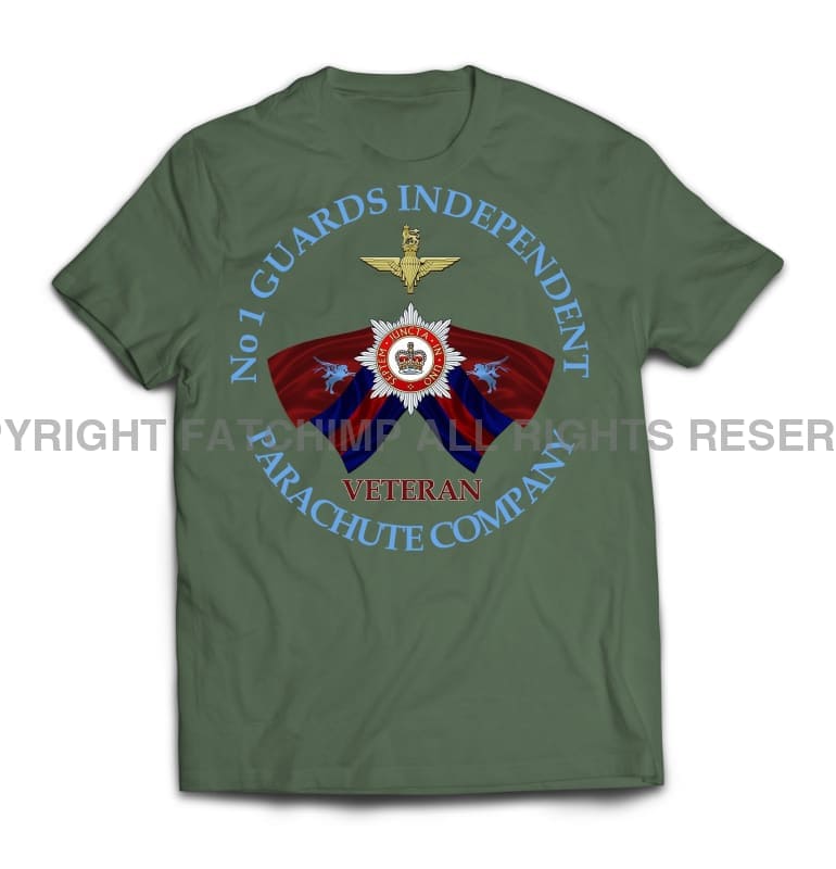 Guards No 1 Independent Parachute Company Printed T-Shirt - Military Green