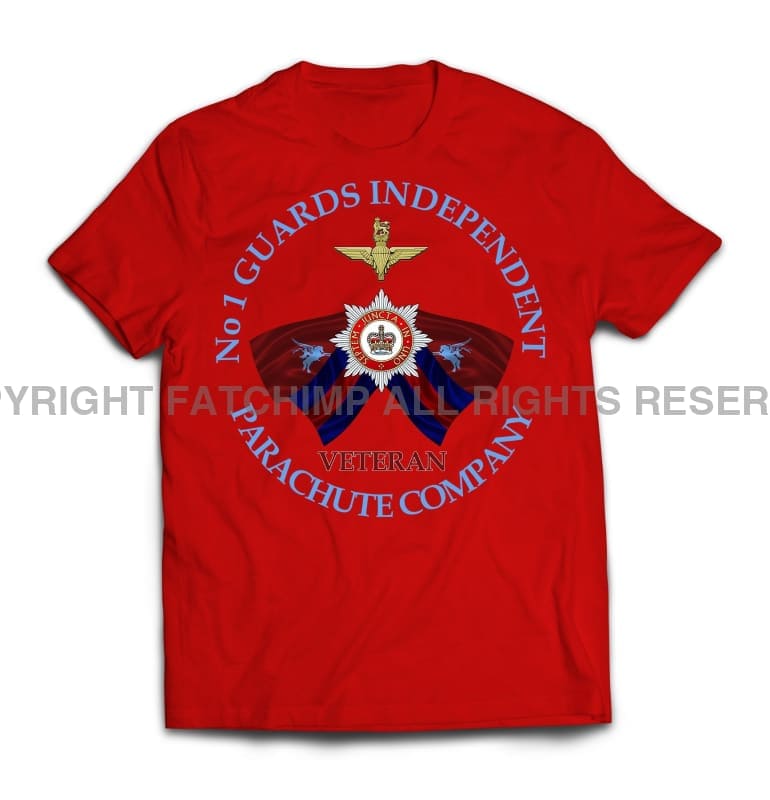 Guards No 1 Independent Parachute Company Printed T-Shirt - Red