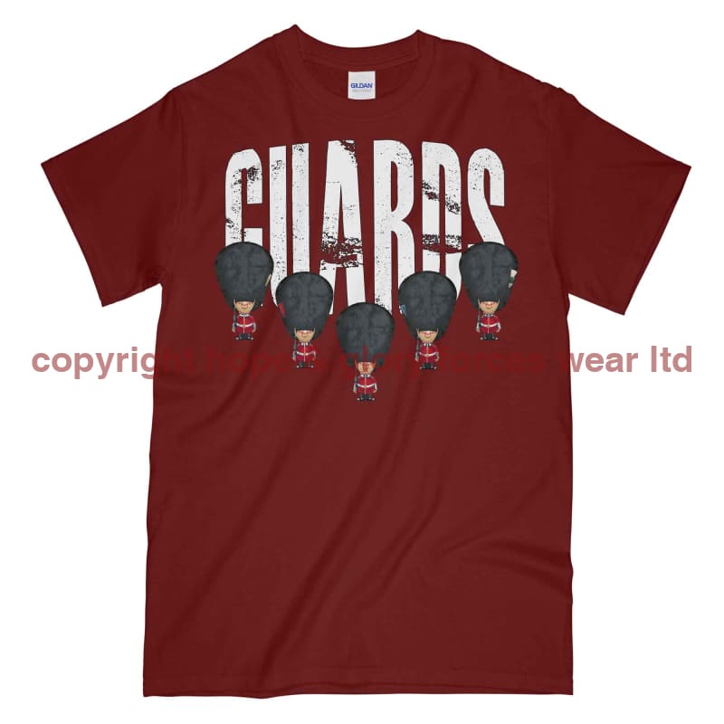 Guards On Parade Military Printed T-Shirt - Maroon