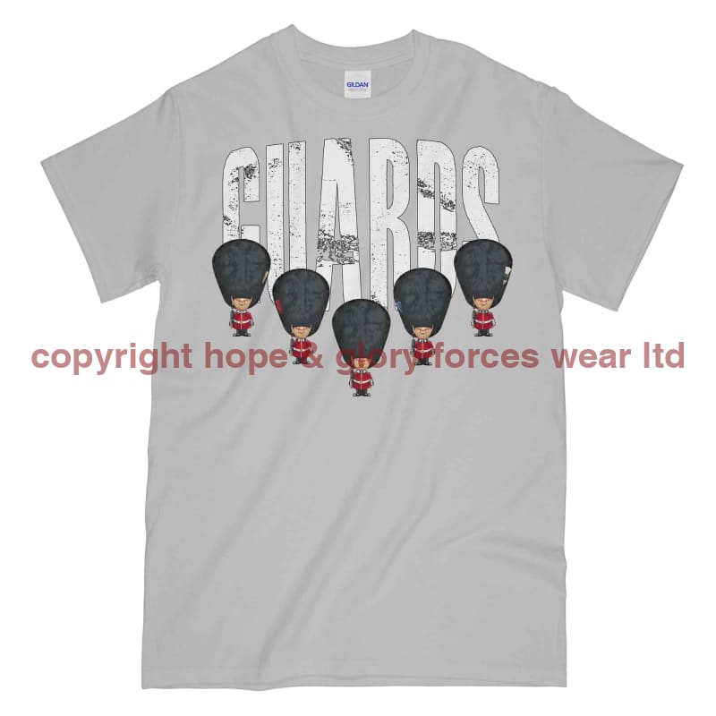 Guards On Parade Military Printed T-Shirt - Sports Grey