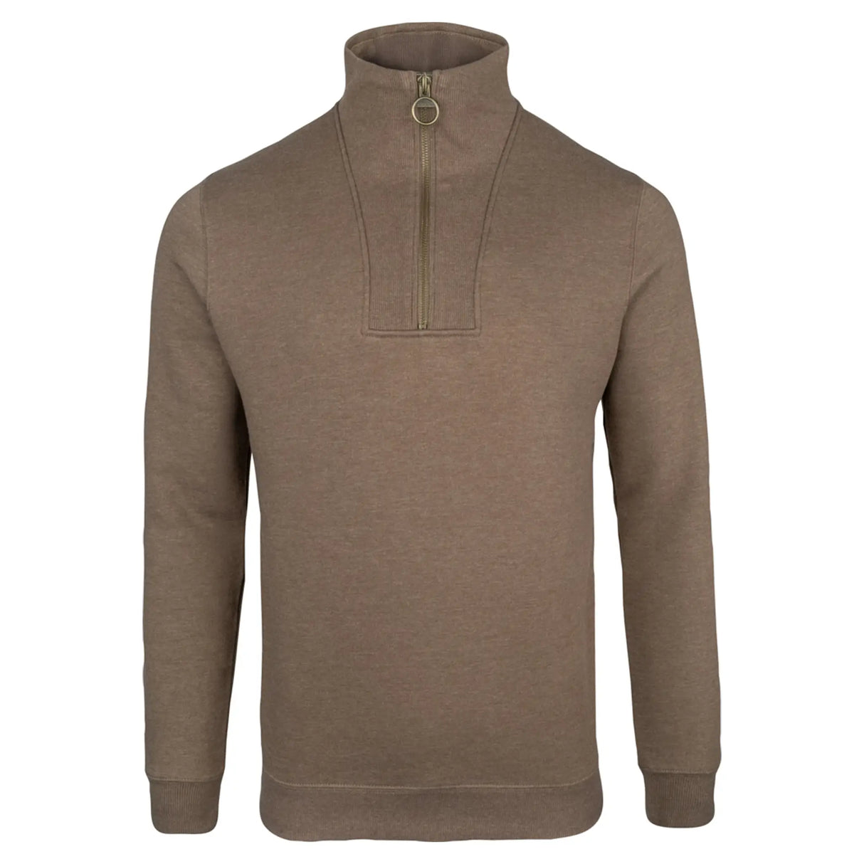Jack Pyke Half Zip Sweatshirt in barley from the front on white background
