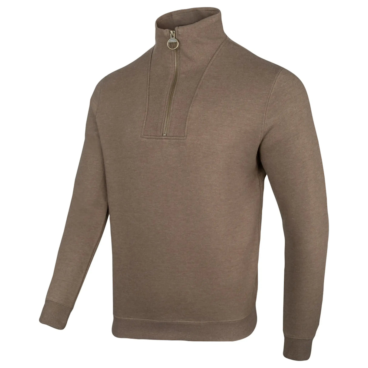 Jack Pyke Half Zip Sweatshirt in barley from the front left on white background