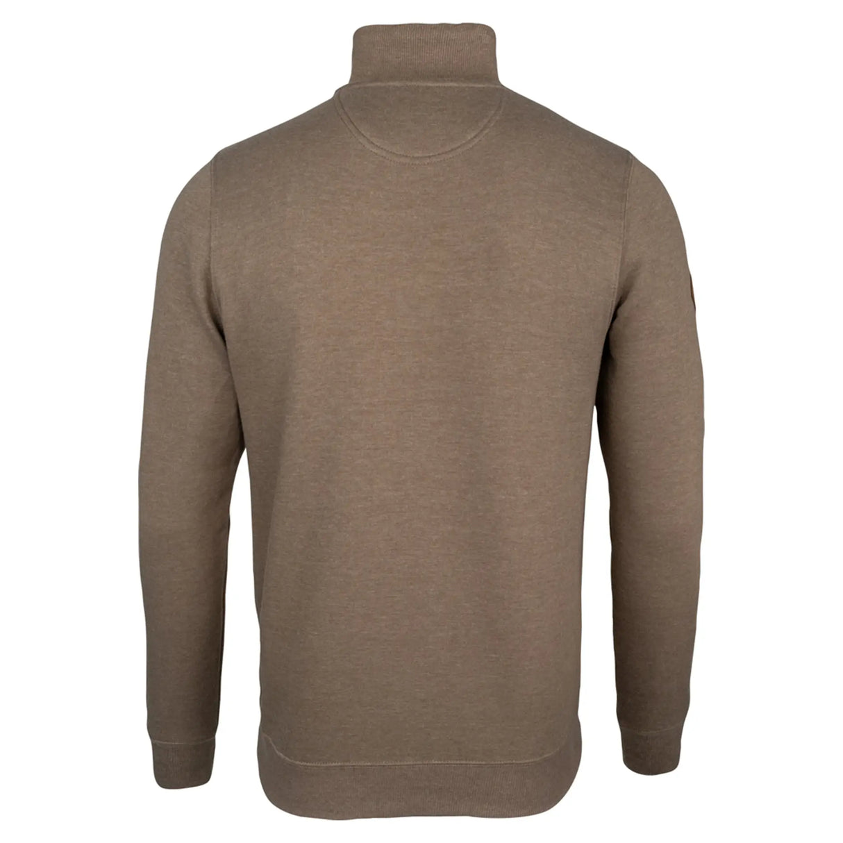 Jack Pyke Half Zip Sweatshirt in barley from the back on white background