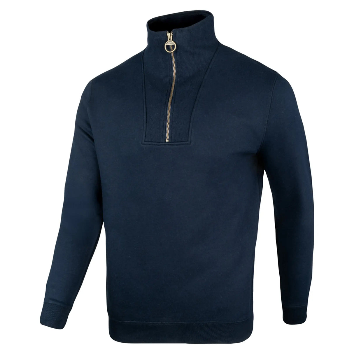 Jack Pyke Half Zip Sweatshirt in navy blue from the front left on white background