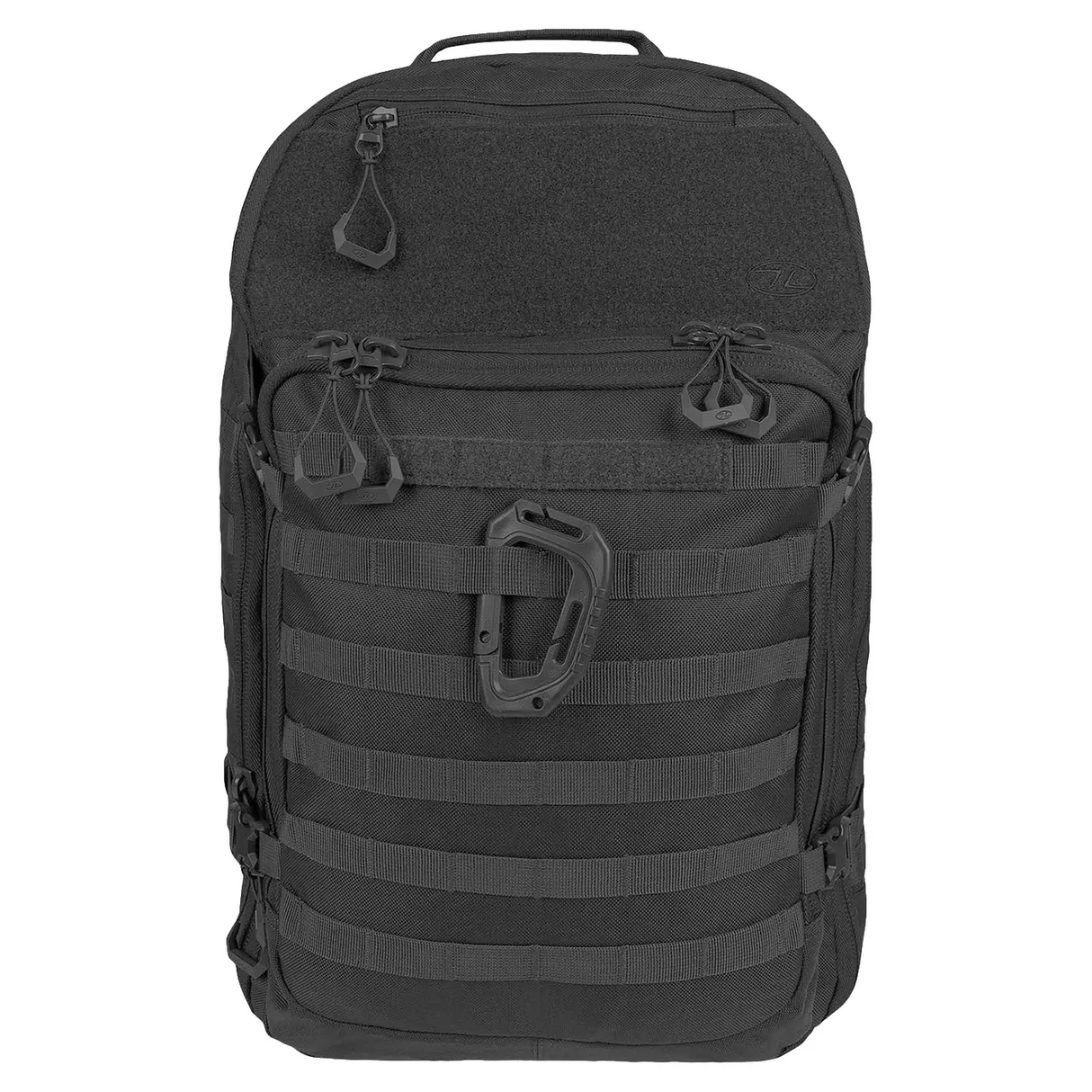 Highlander Harrier 35L MOLLE Rucksack Black front view | Task Outdoor