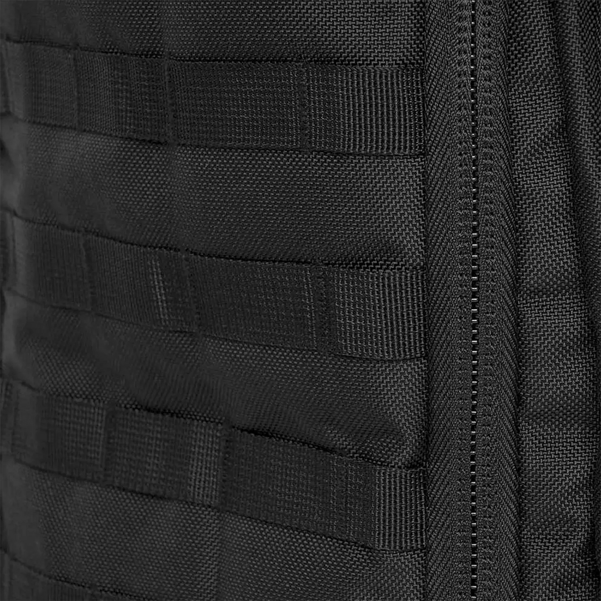 Highlander Harrier 35L MOLLE Rucksack Black zip close up | Task Outdoor