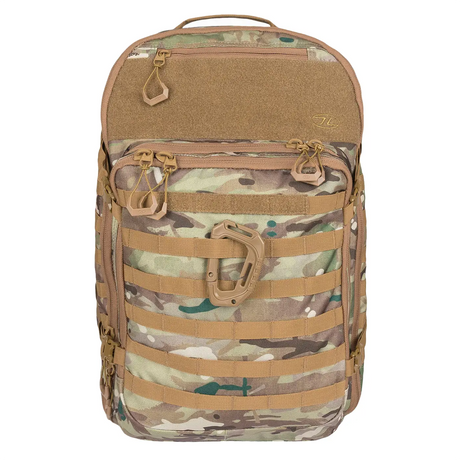 Highlander Harrier 35L MOLLE Rucksack HMTC Camouflage front view | Task Outdoor