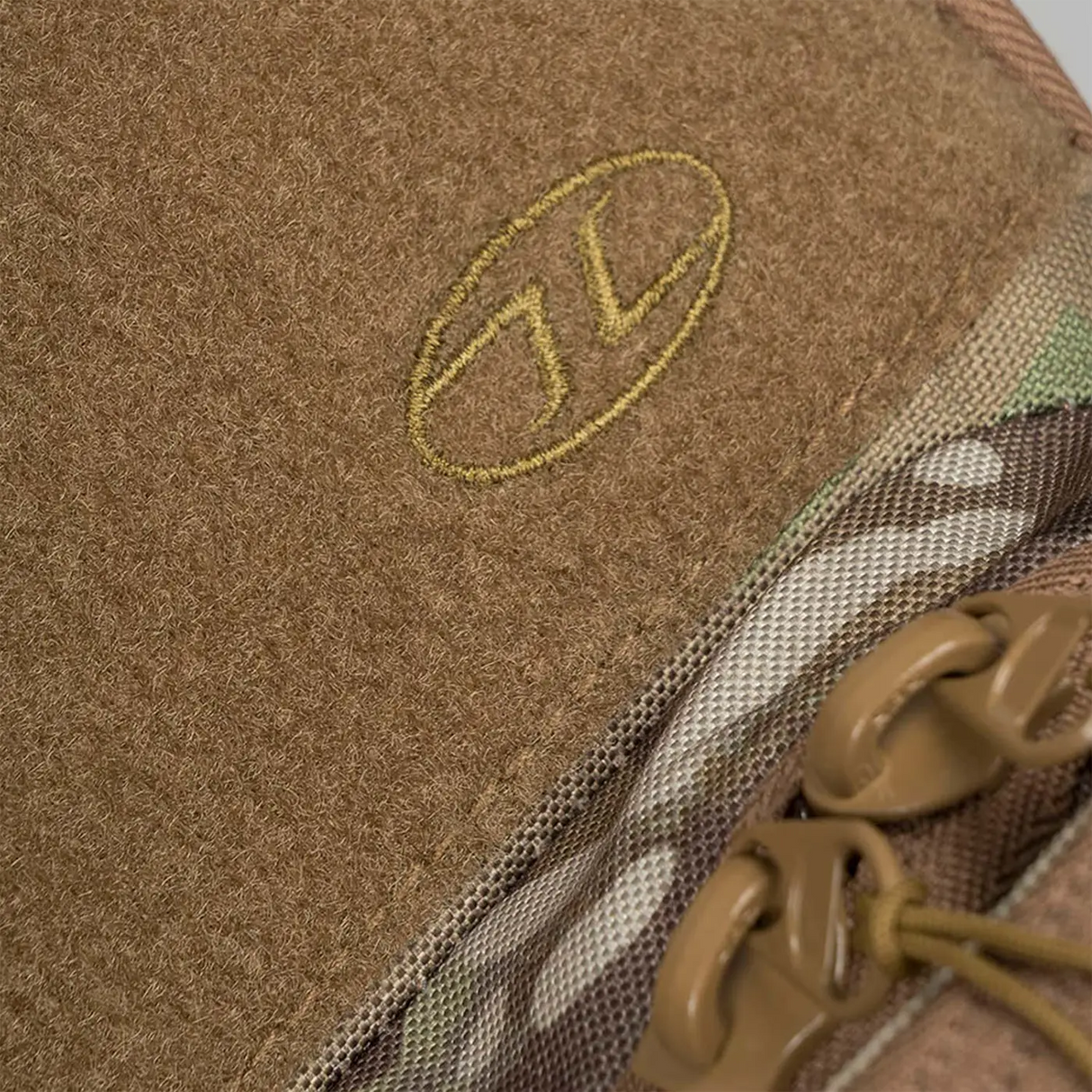 Highlander Harrier 35L MOLLE Rucksack HMTC Camouflage with brand logo
