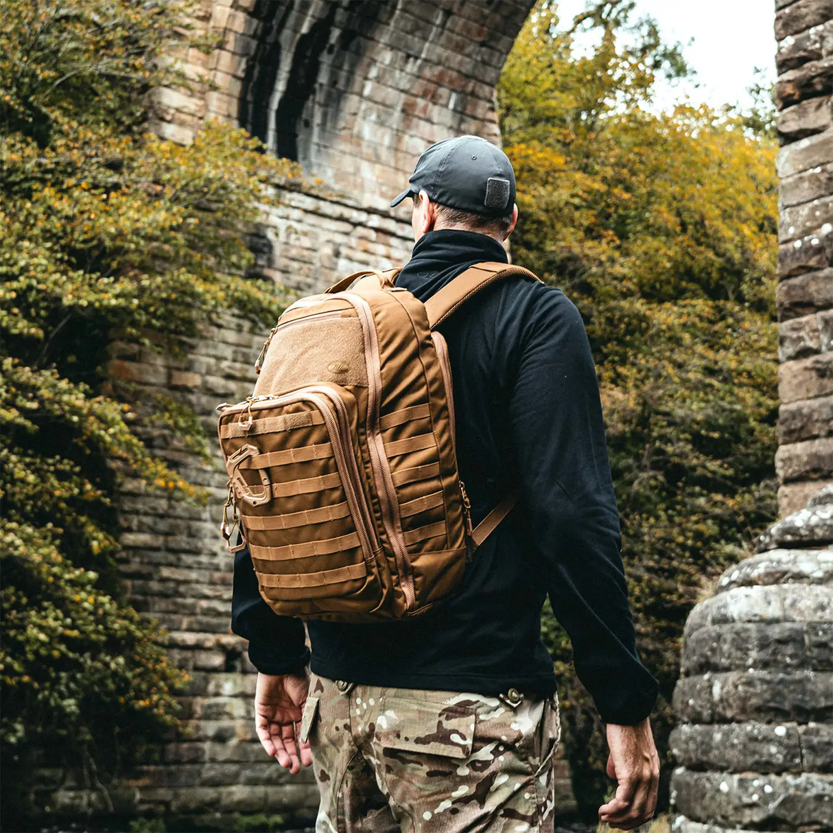 Highlander Harrier 35L MOLLE Rucksack in Coyote for tactical, police, security
