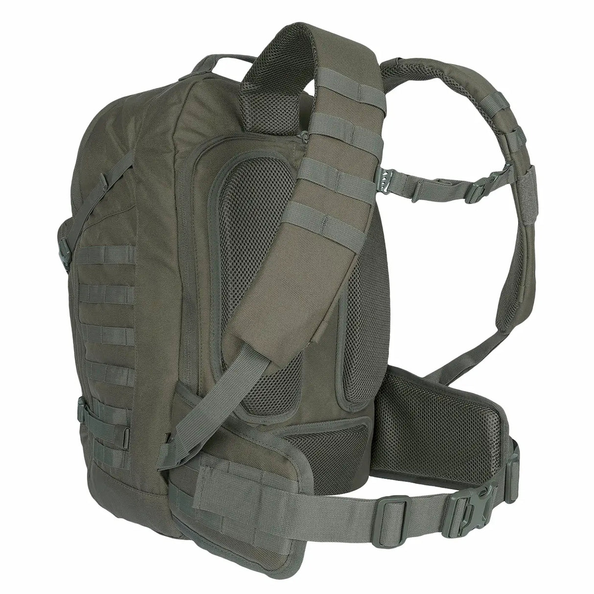 Highlander Harrier 35L MOLLE Rucksack Ranger Green rear view | Task Outdoor