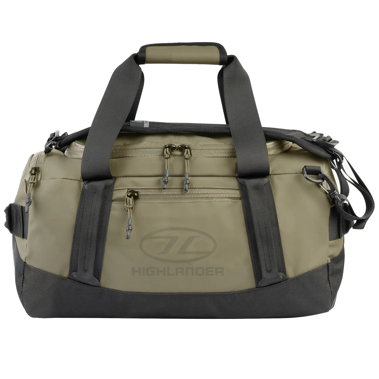 Highlander Hauler Waterproof Duffel Bag 30L in Ranger Green from the front on white background