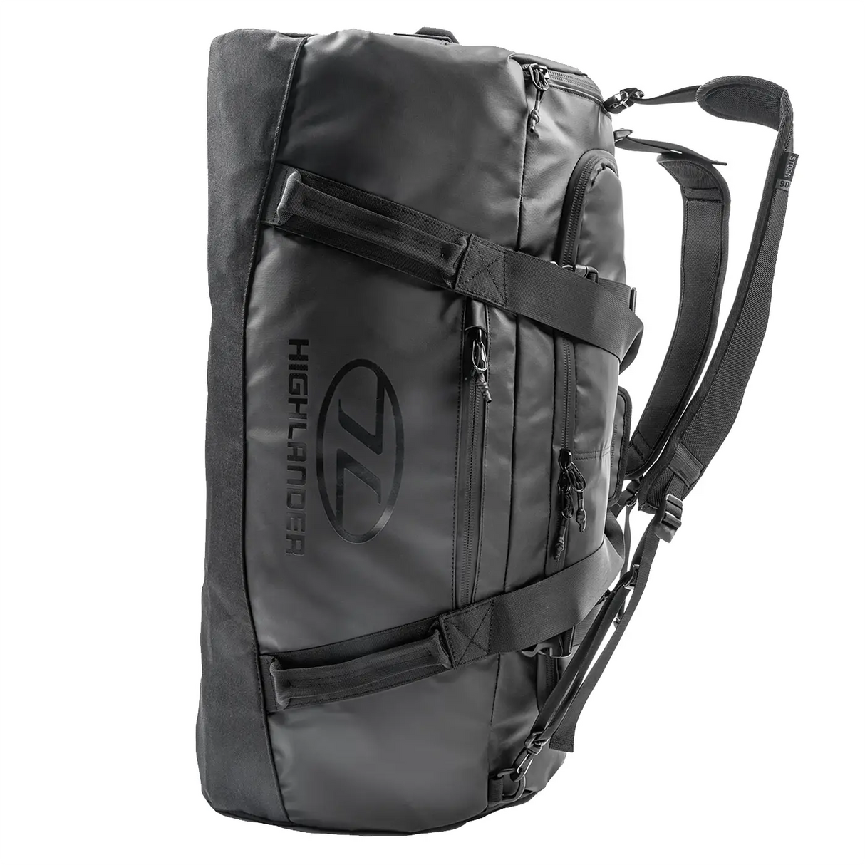 Highlander Hauler Duffle 90L in black from the side
