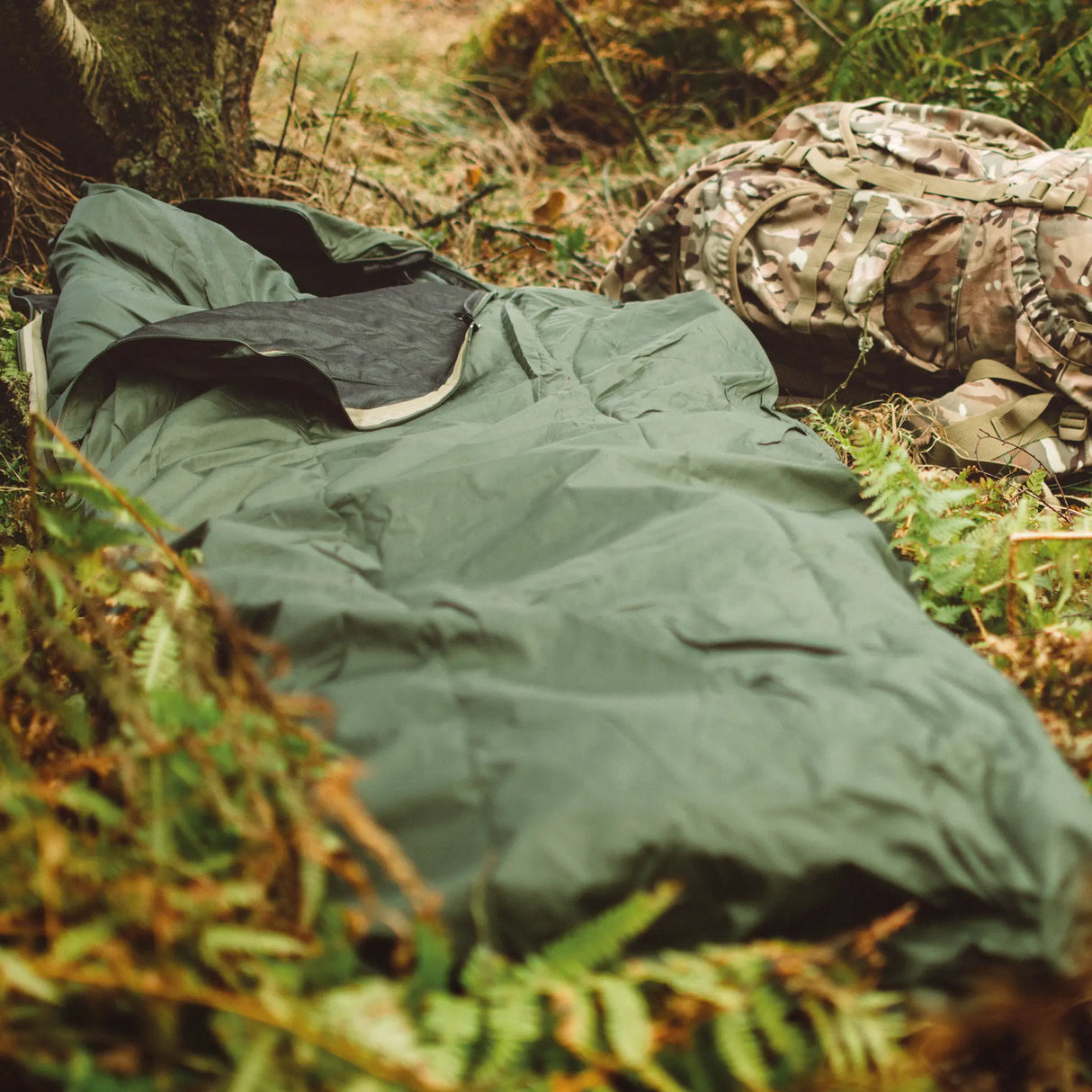 Highlander Hawk Waterproof Bivvy Bag being used outdoors - for wild camping