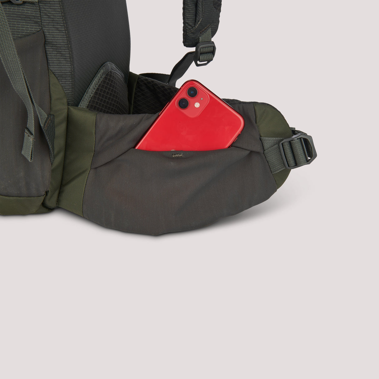 Sierra Designs Flex Hike 20-30 Rucksack - Peat / Fiery Red - view 4