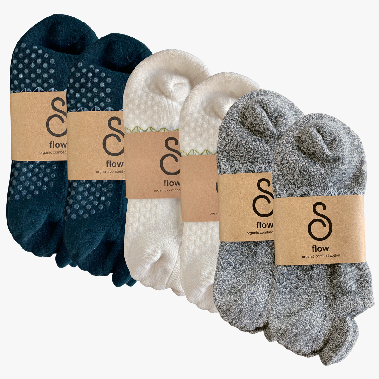 hipSwan Flow Grip Ankle Socks