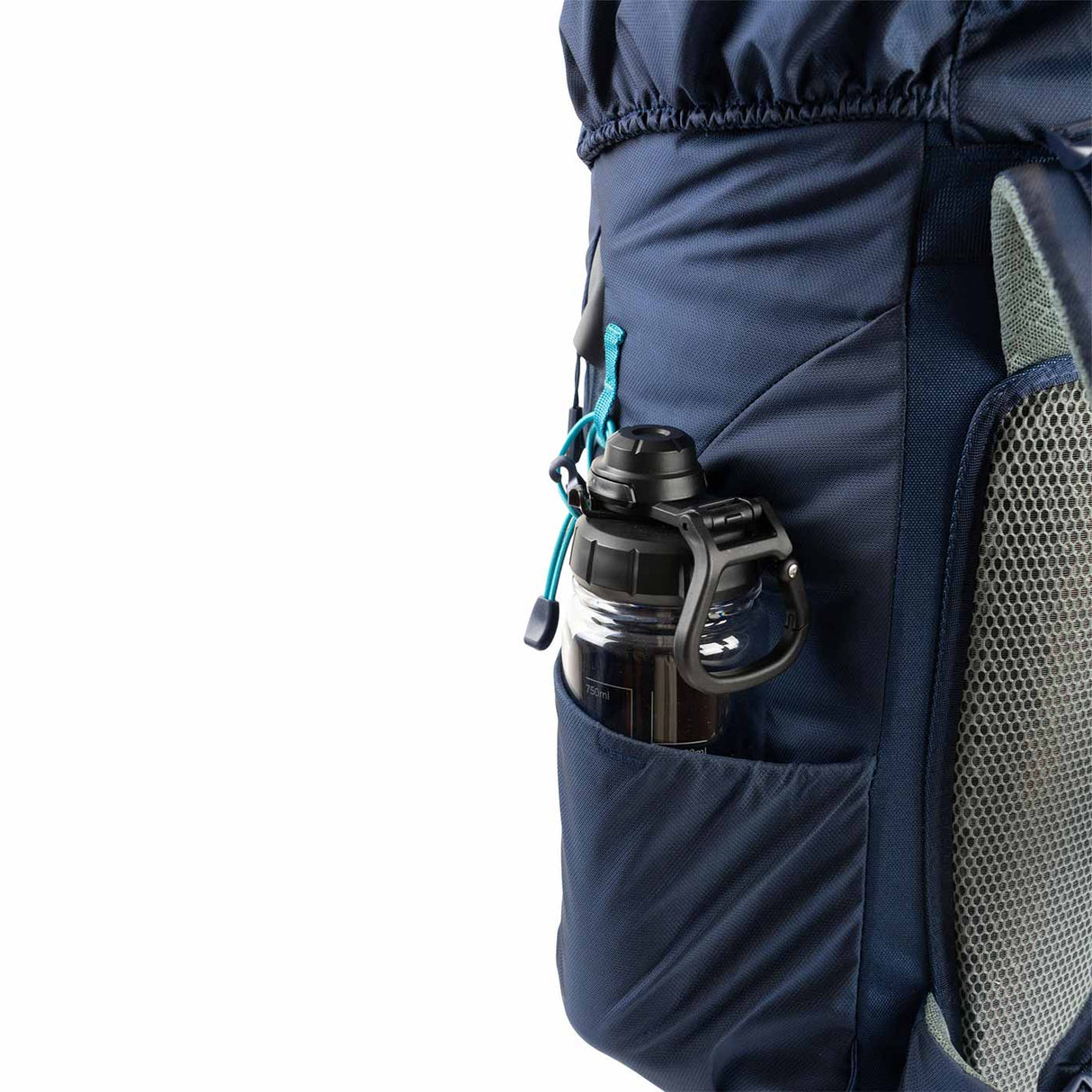 Highlander Ivar Women's 25L Rucksack navy blue side pocket - on white background