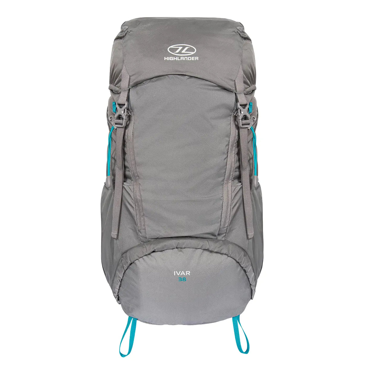 Highlander Ivar Women's 38L Rucksack grey front - on white background
