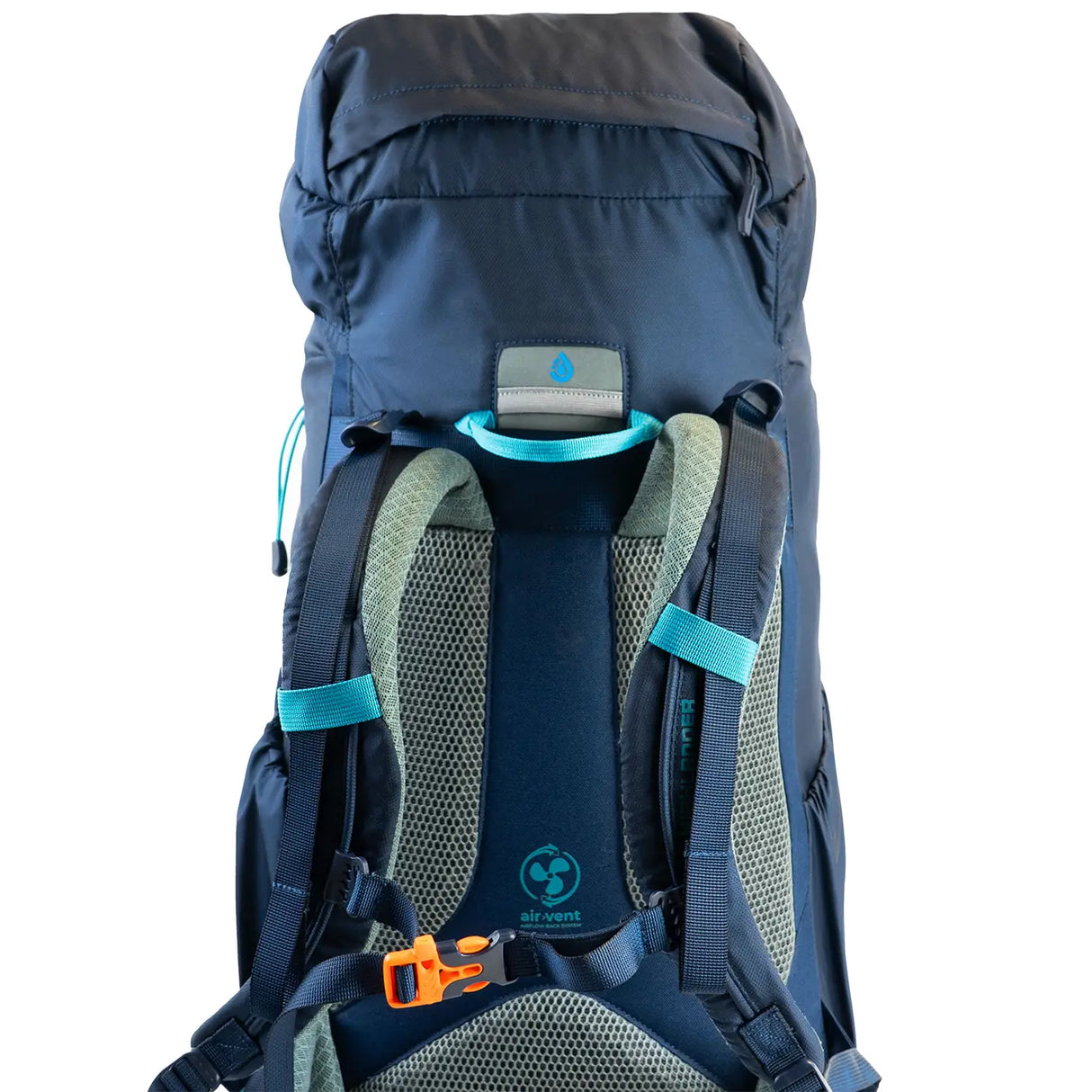 Highlander Ivar Women's 38L Rucksack navy blue back - on white background