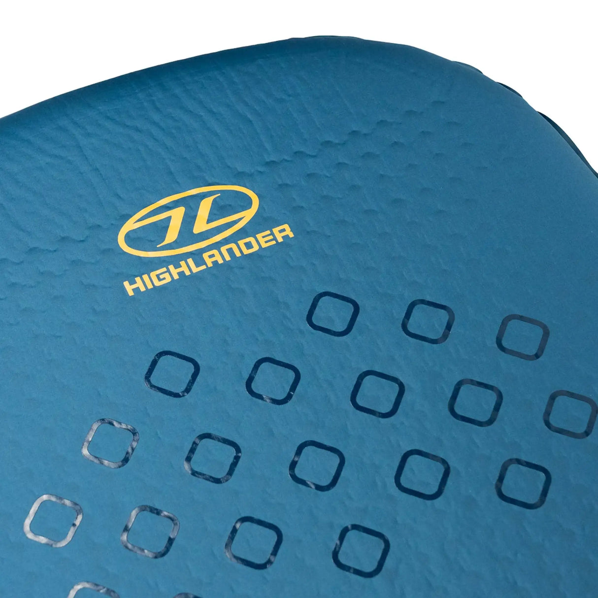 Highlander Self-Inflating Kip Sleeping Mat 50mm in deep blue close up of top