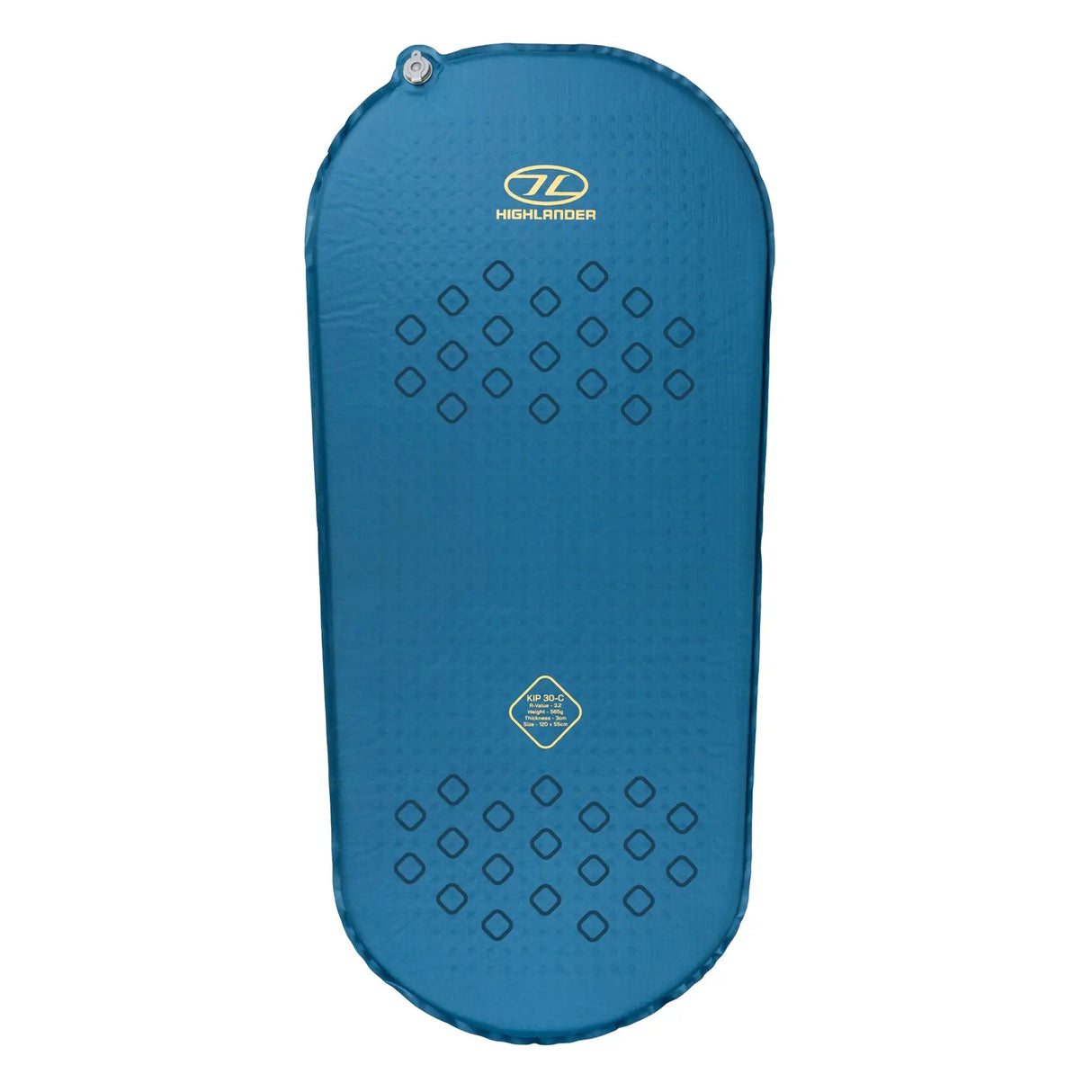 Highlander Kit Compact 30mm Self-Inflating Sleeping Mat in deep blue from above