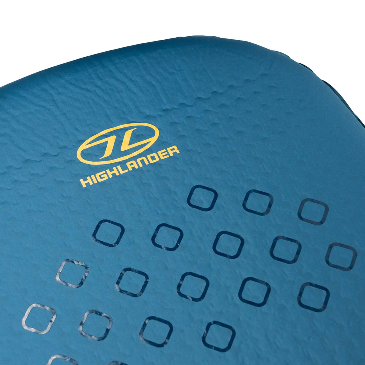Highlander Kit Compact 30mm Self-Inflating Sleeping Mat in deep blue close up of top