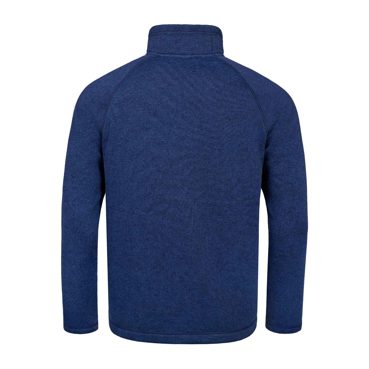Sugar Loaf Fell Half Zip Fleece Top in Navy Blue from the back on white background