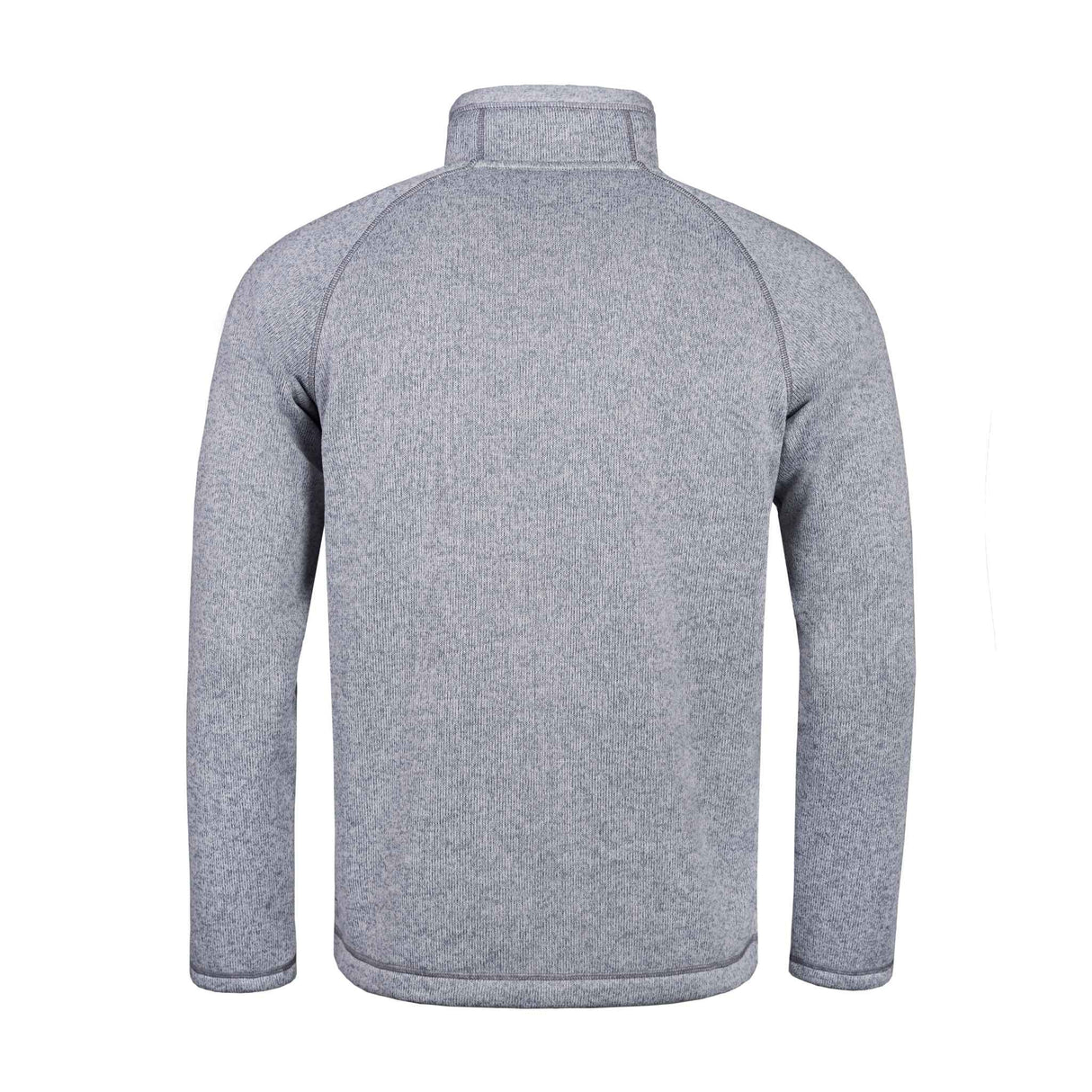 Sugar Loaf Fell Half Zip Fleece Top in Ash Grey from the back on white background