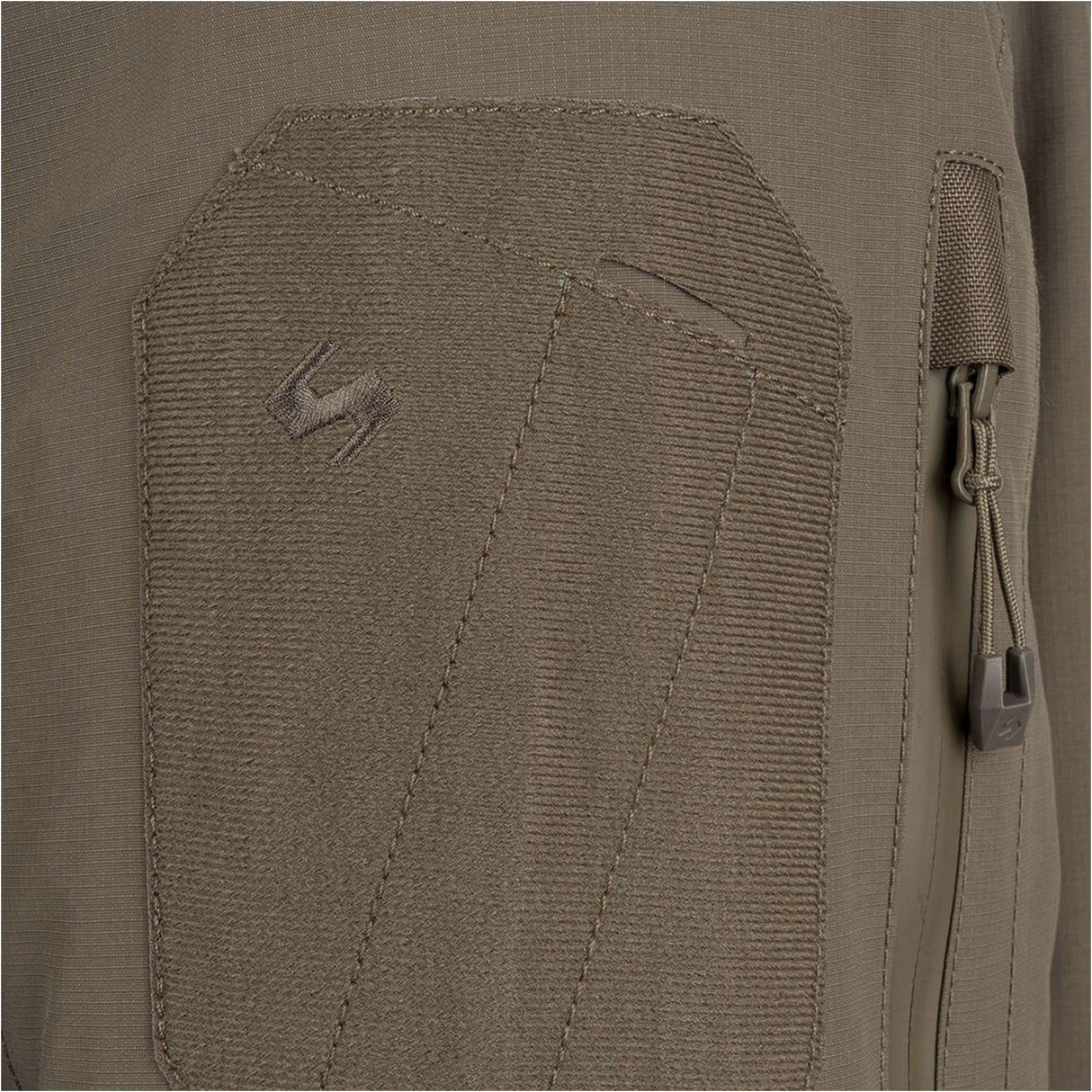 Stoirm Mission Primaloft All Weather Jacket in Ranger Green Hook & Loop arm panel