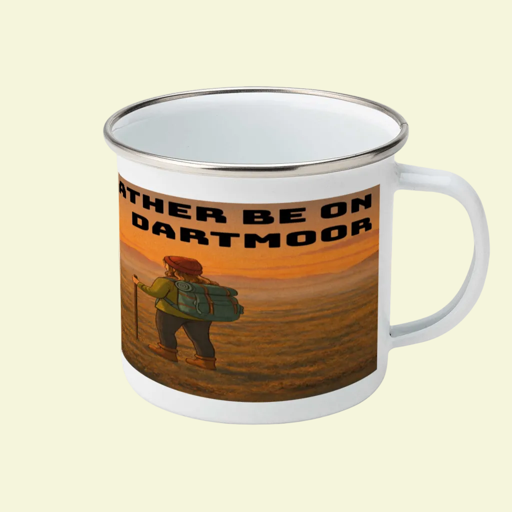I'd Rather Be on Dartmoor Enamel Mug 12oz – for Her