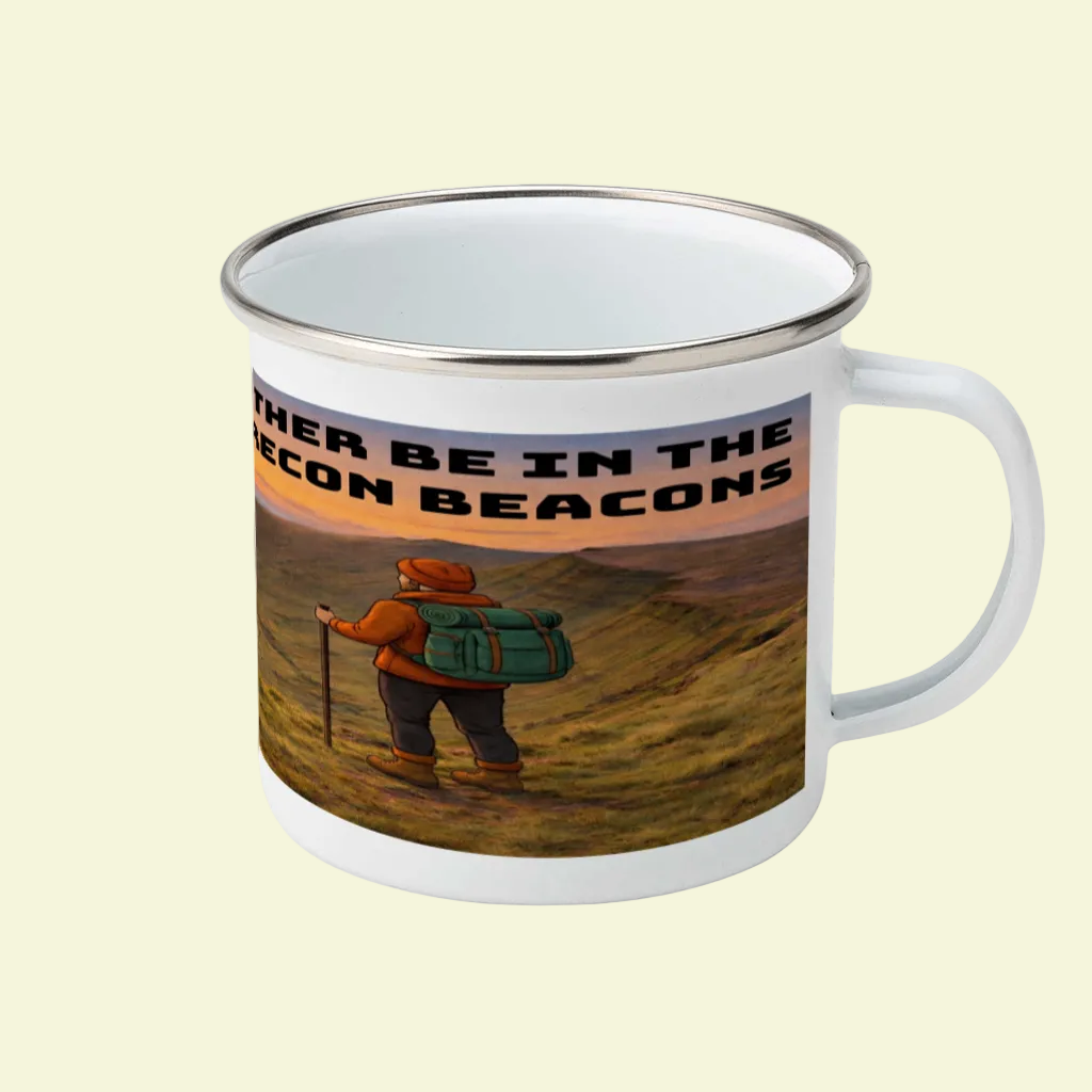 I'd Rather Be on Brecon Beacons Enamel Mug 12oz – for Him
