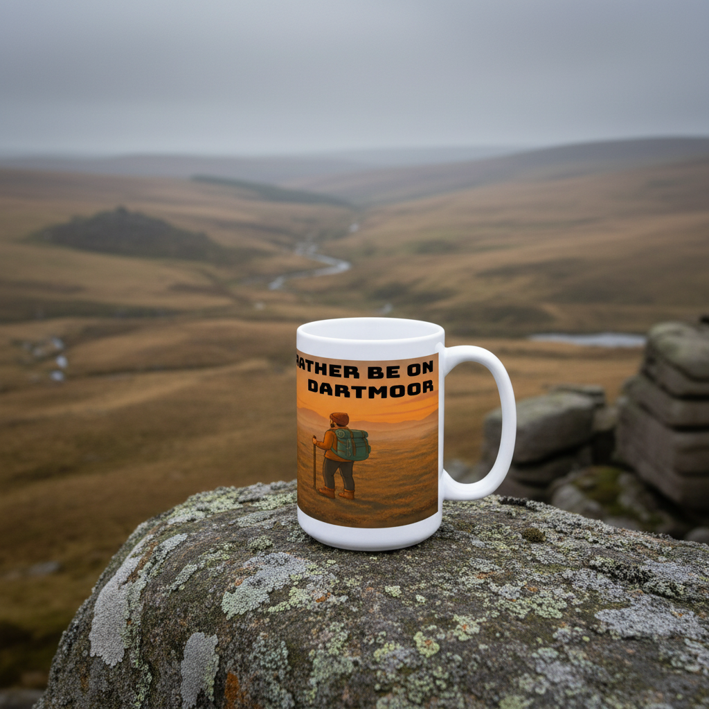 I'd Rather Be on Dartmoor Ceramic Mug 15oz - for Him