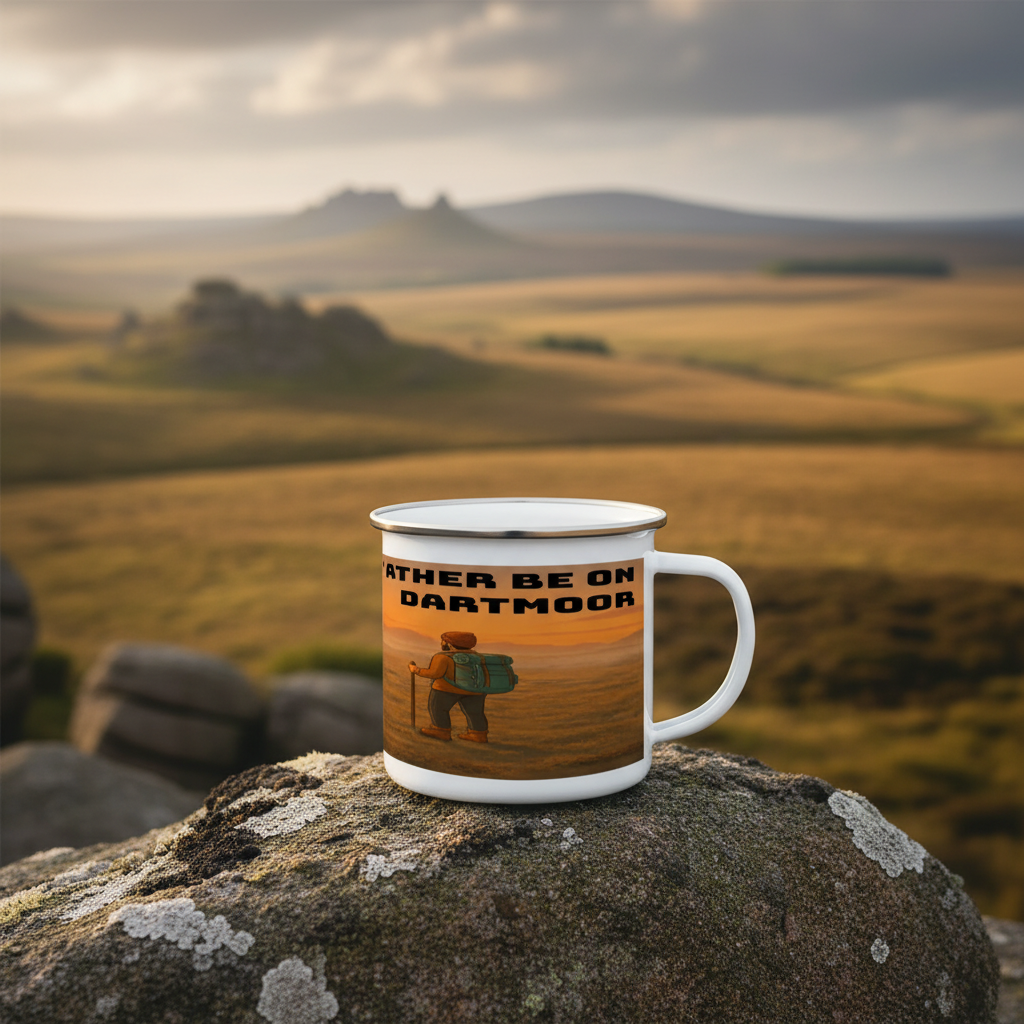 I'd Rather Be on Dartmoor Enamel Mug 12oz – for Him