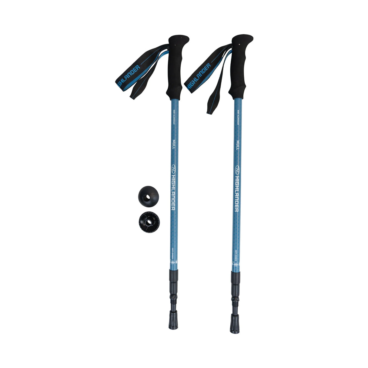 Highlander Mull Aluminium Walking Poles on white background