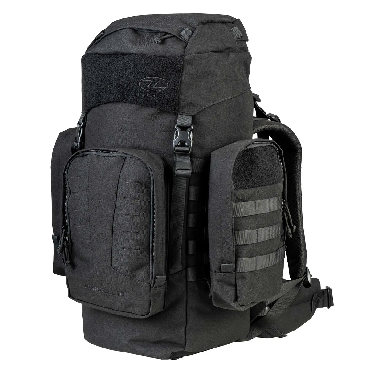 Highlander Pinnacle Rucksack 50L in black from the front
