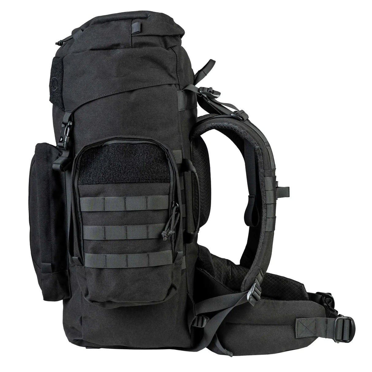 Highlander Pinnacle Rucksack 50L in black from the side