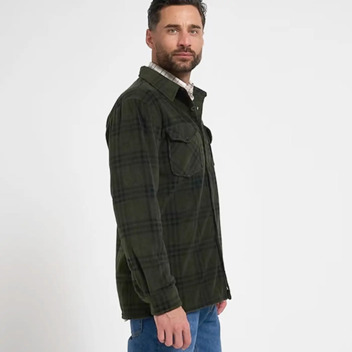 Jack Pyke Polar Fleece Shirt Green Check | Task Outdoor