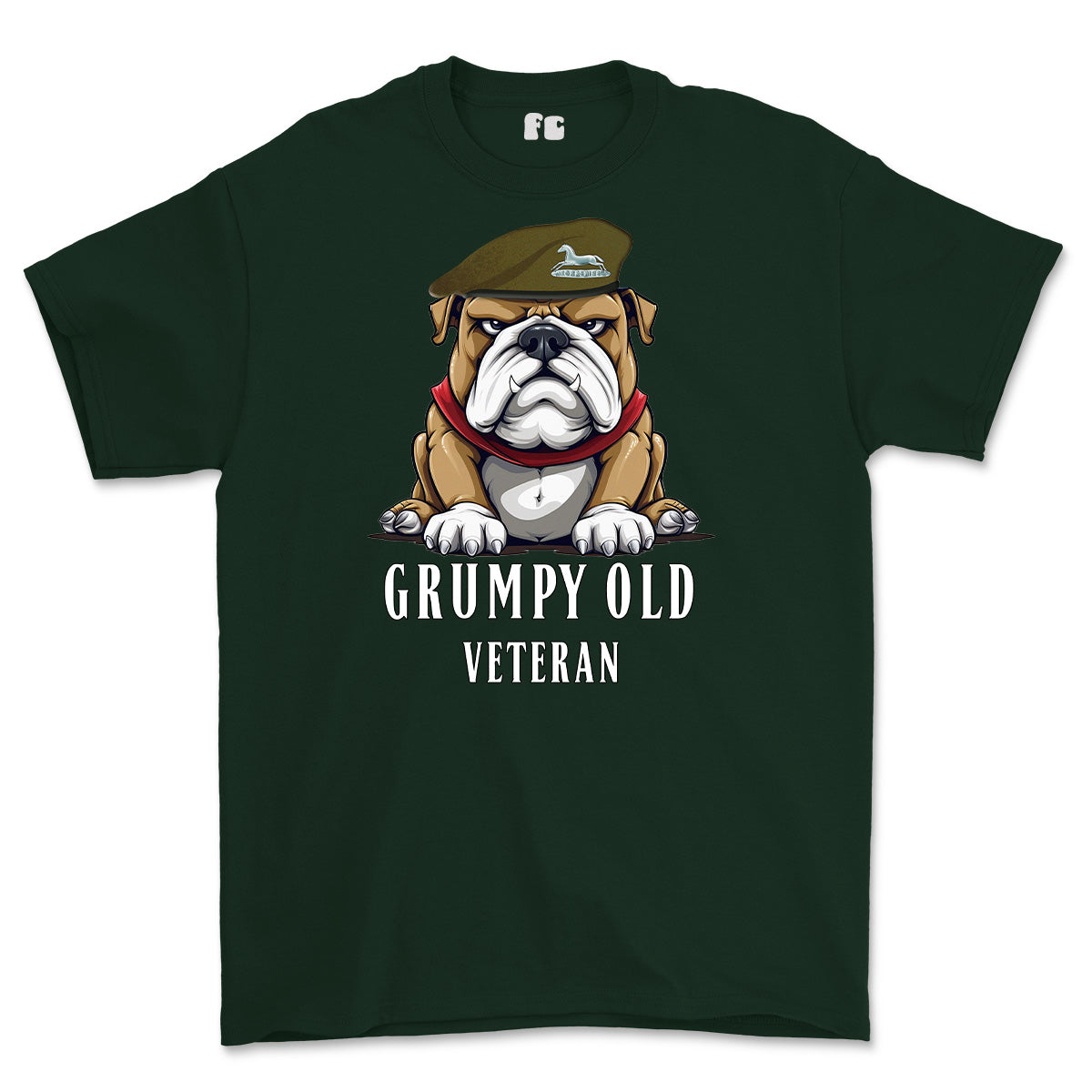 Grumpy Old PWO Own Regiment of Yorkshire Veteran Printed T-Shirt - Green