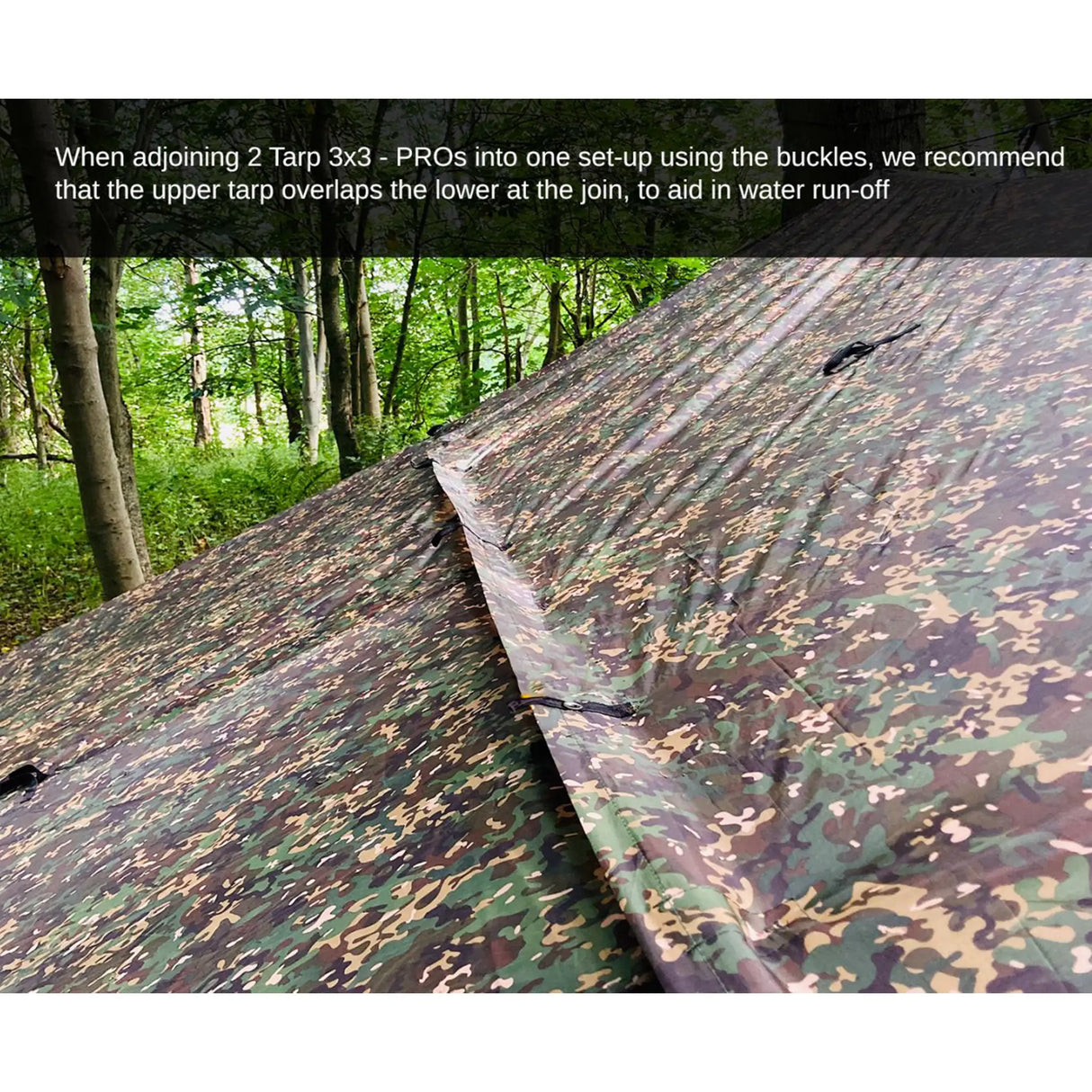 DD 3x3 Pro Tarp in MC camo for camping