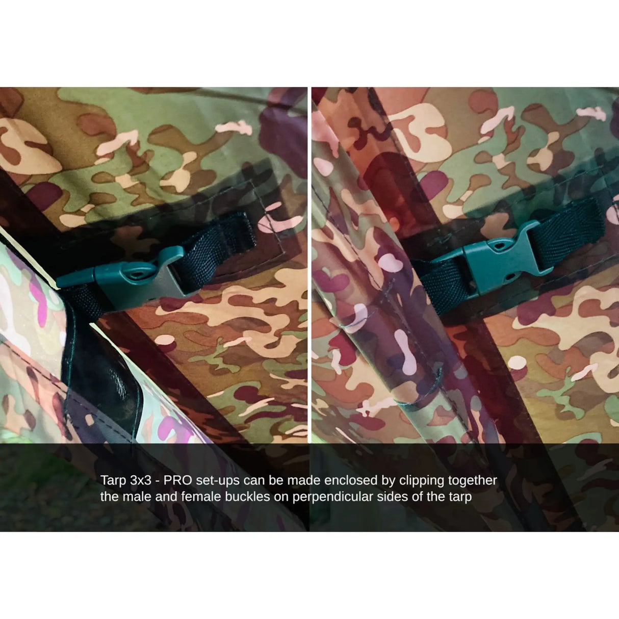 DD 3x3 Pro Tarp in MC camo for camping