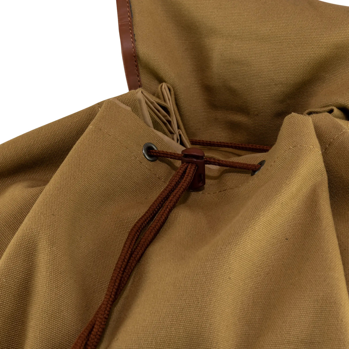 Jack Pyke Roe Sack in fawn beige close up of draw cord closure