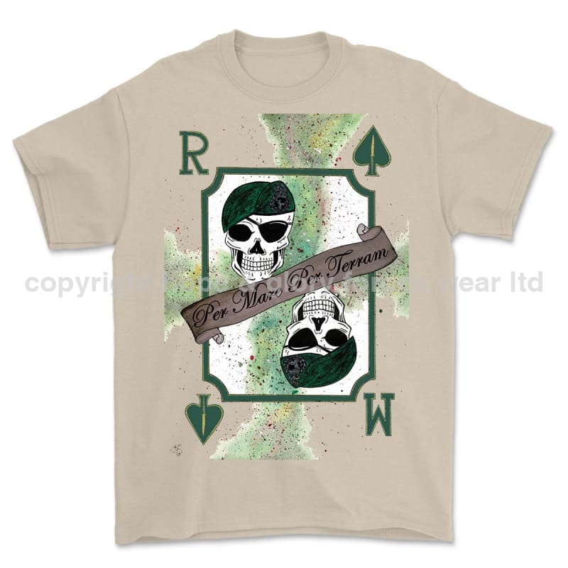 Royal Marines 0.1% Front Printed T-Shirt - Sand