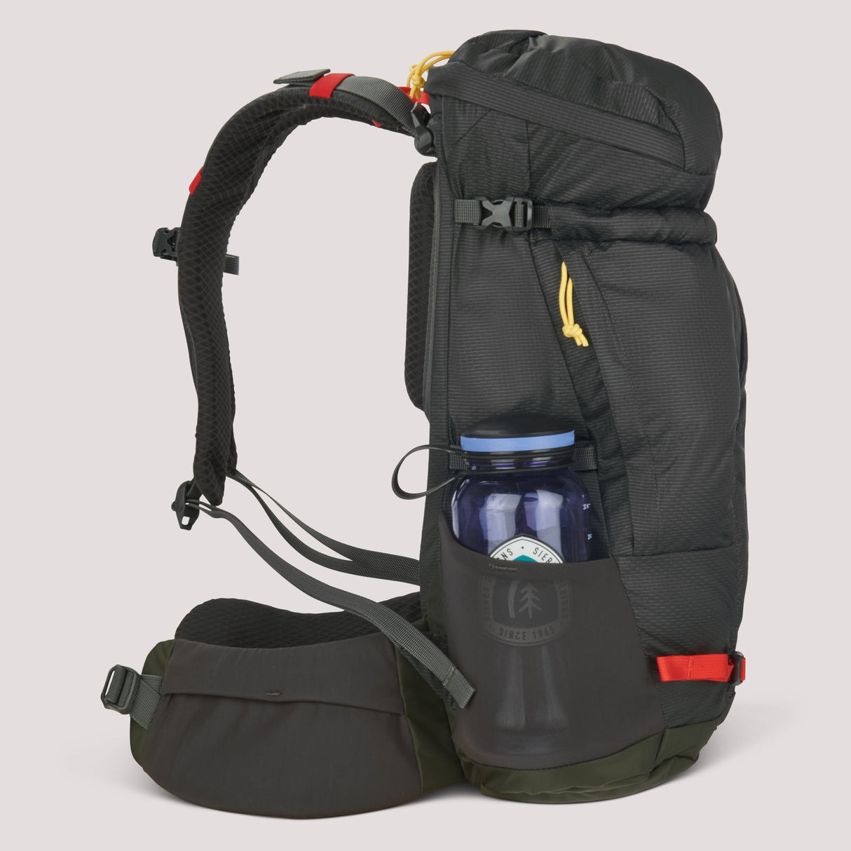 Sierra Designs Flex Hike 20-30 Rucksack - Peat / Fiery Red - view 2
