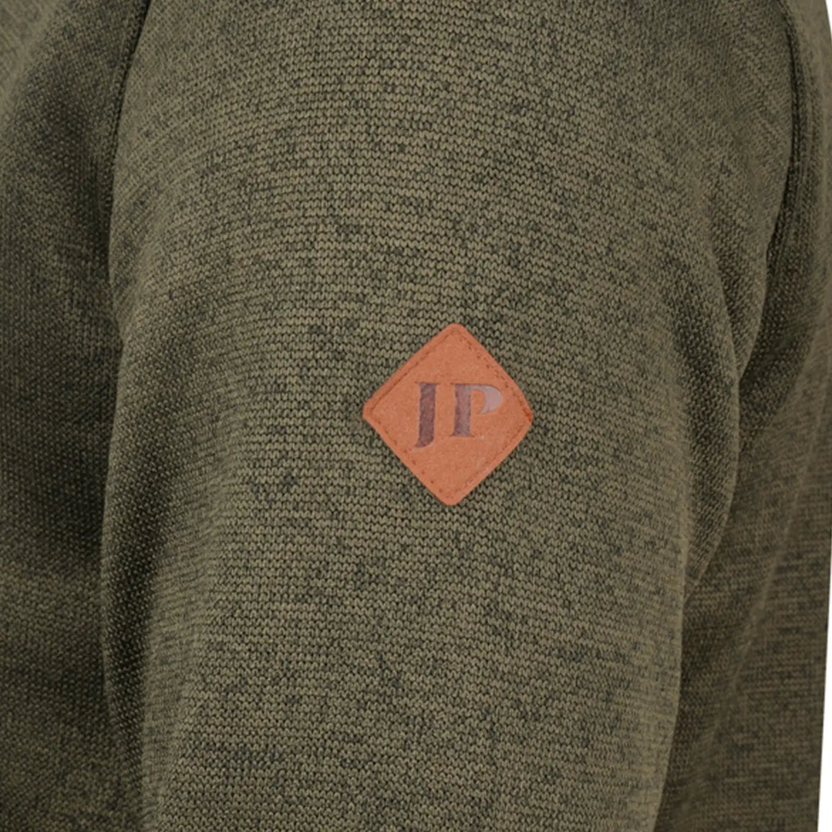 Jack Pyke Scandinavian Fleece Jacket Dark Olive Logo Close Up | Task Outdoor