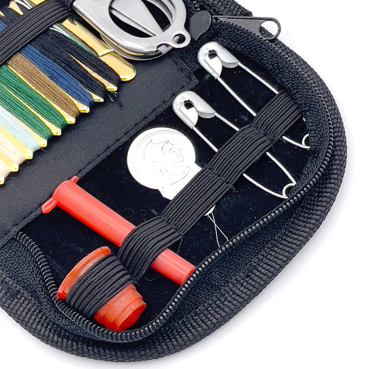 Mil-Tec Compact Sewing Kit with Zip Pouch Olive Green | Task Outdoor