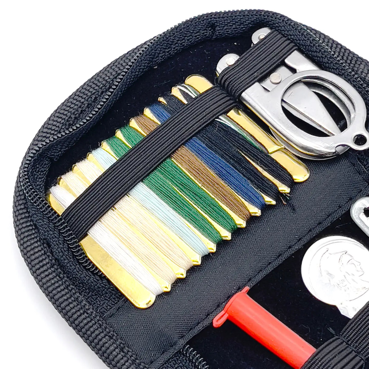 Mil-Tec Compact Sewing Kit with Zip Pouch Olive Green | Task Outdoor