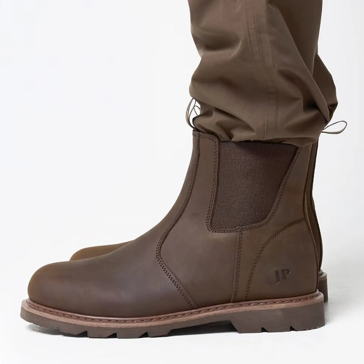 Jack Pyke Shires Dealer Boots in borwn from the left side on white background