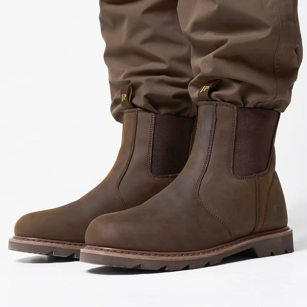 Jack Pyke Shires Dealer Boots in borwn from the side on white background