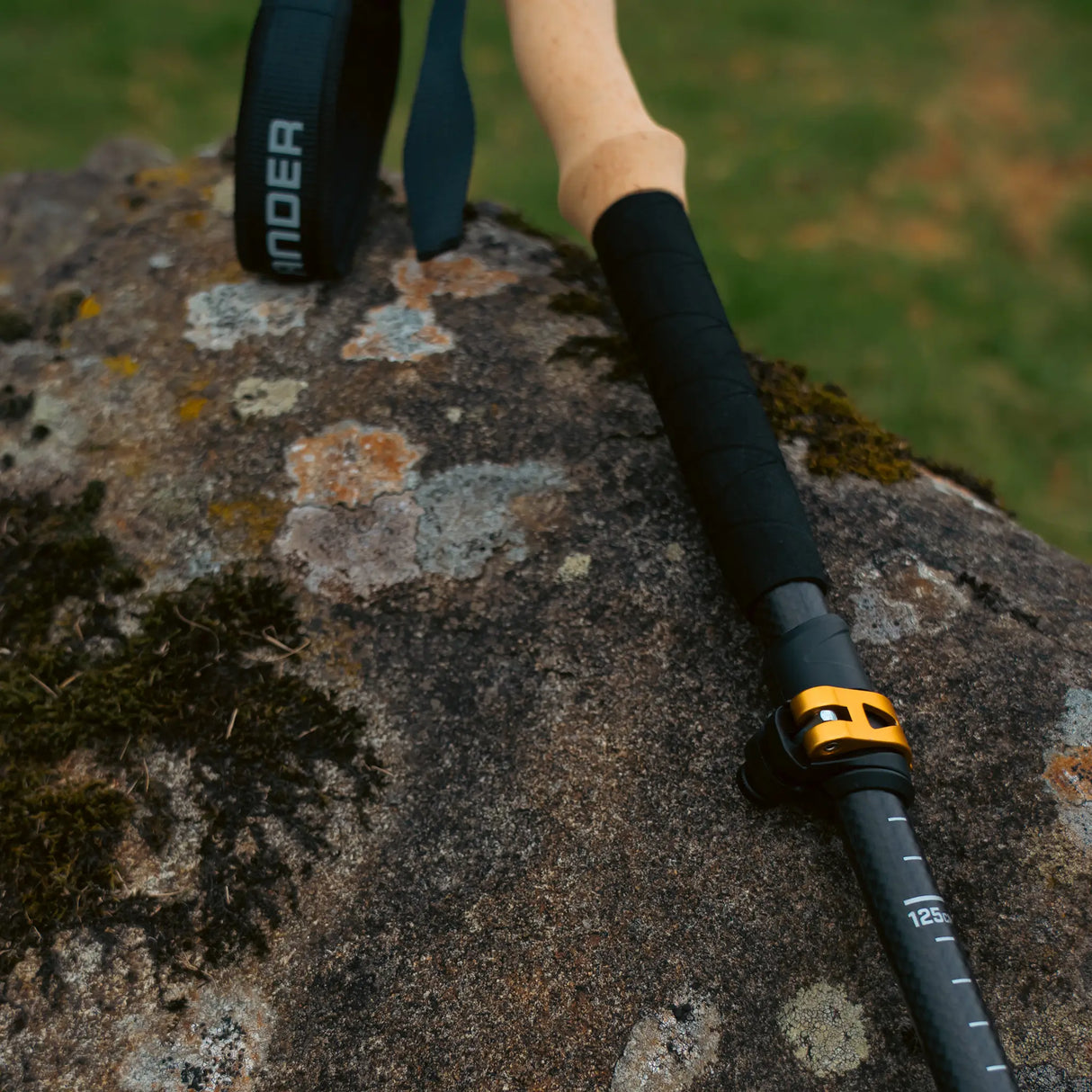 Highlander Skye Carbon Fibre Walking Poles - Set of 2 in the outdoors for hiking