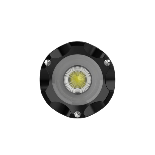 Skywoods TZL3000 Zoomable Torch Light - head-on view of the emitter behind the zoom optic